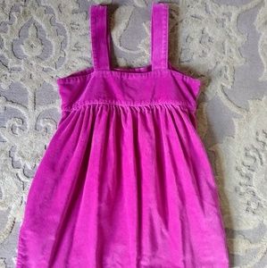 Soft velvet jumper dress, girls size 6